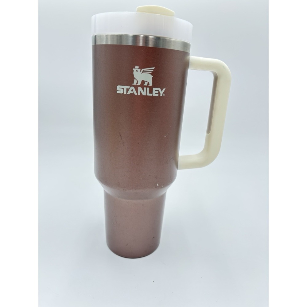 Stanley Quencher H2.0 FlowState 40oz Tumbler Rose Gold‎ Travel Mug Handle